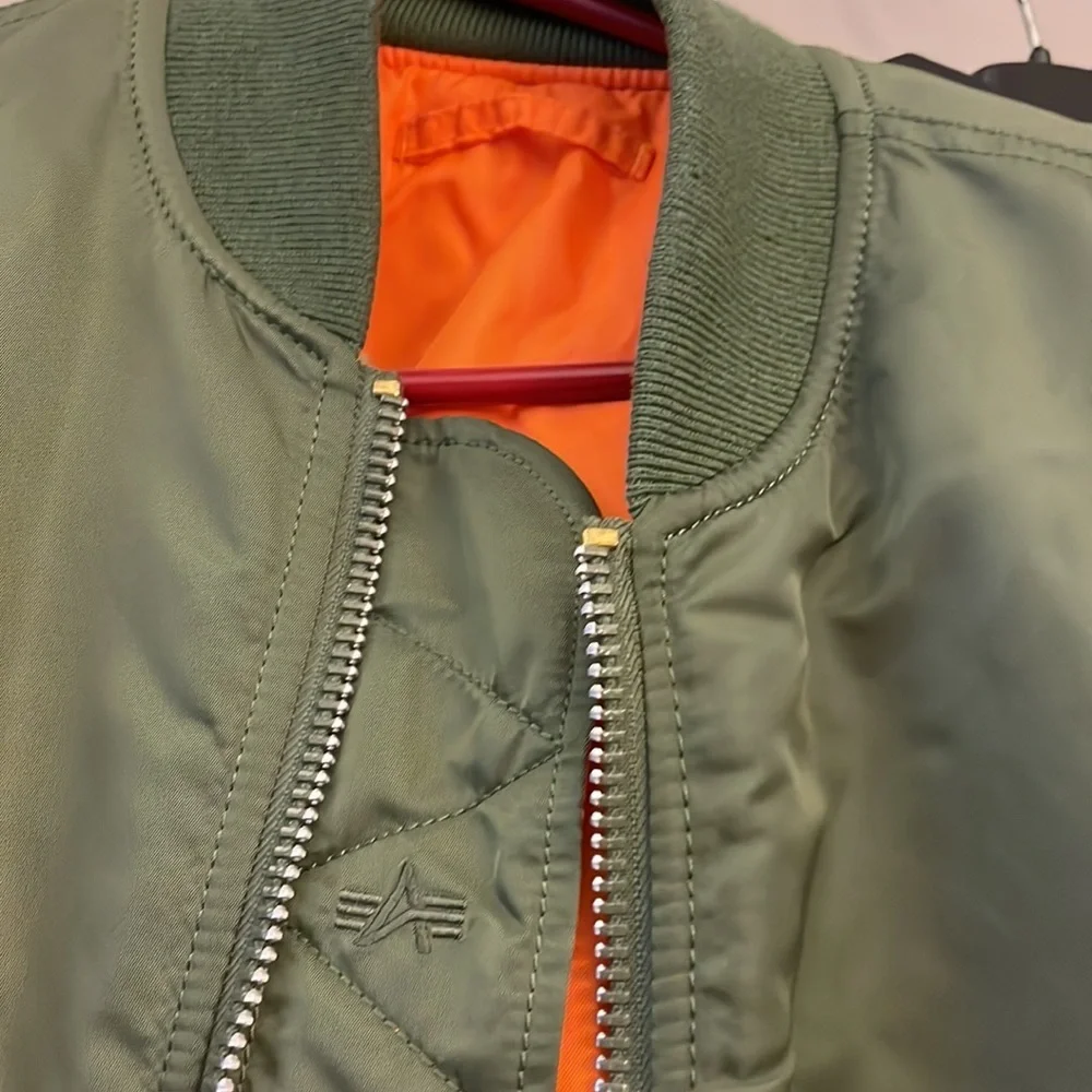 ALPHA INDUSTRIES MA-1 REVERSIBLE BOMBER JACKET 🔥 - Picture 11 of 16